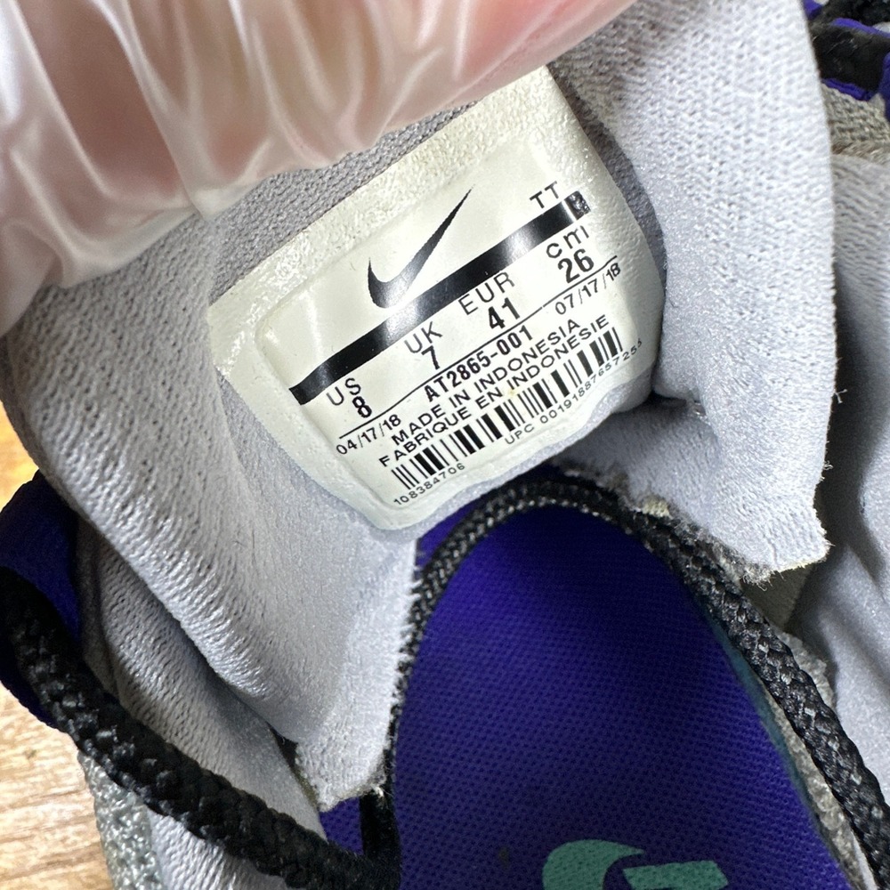 Nike Air Max 95 Mens Size 8 Gray Purple Teal Running Shoes AT2865-001 - Picture 7 of 10